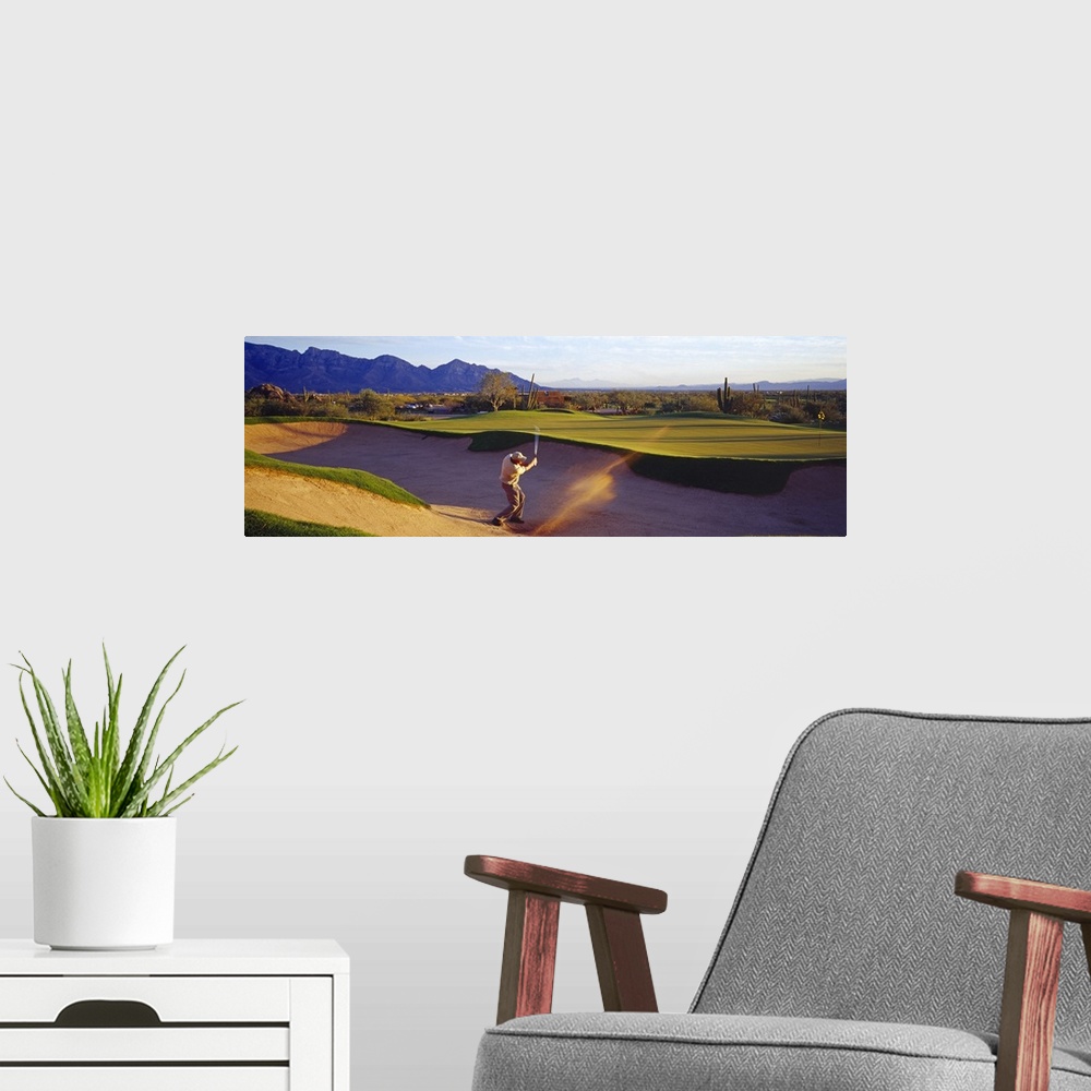 A modern room featuring Golf Course Tucson AZ