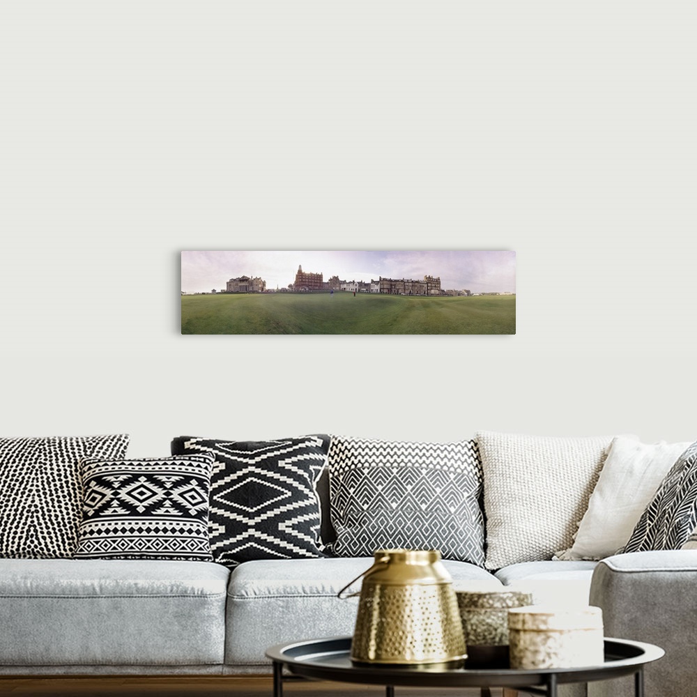 A bohemian room featuring Golf course with buildings in the background, St. Andrews, Fife, Scotland