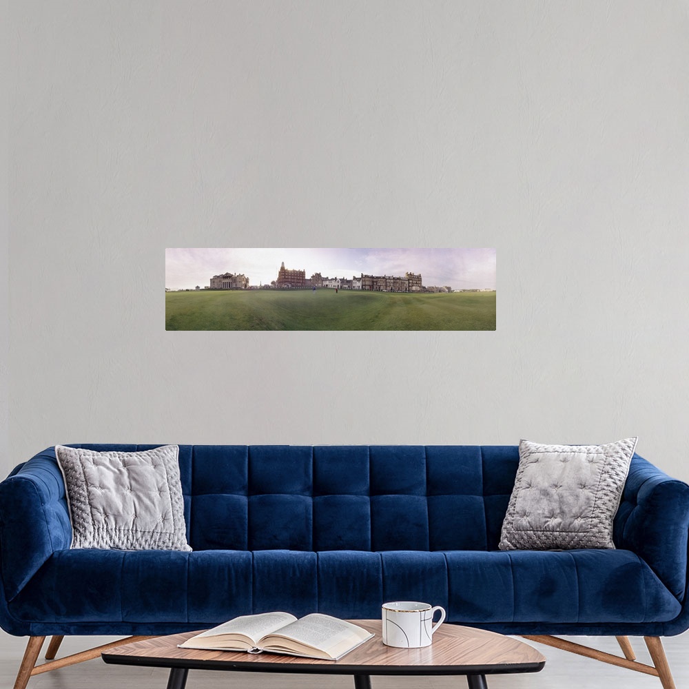 A modern room featuring Golf course with buildings in the background, St. Andrews, Fife, Scotland