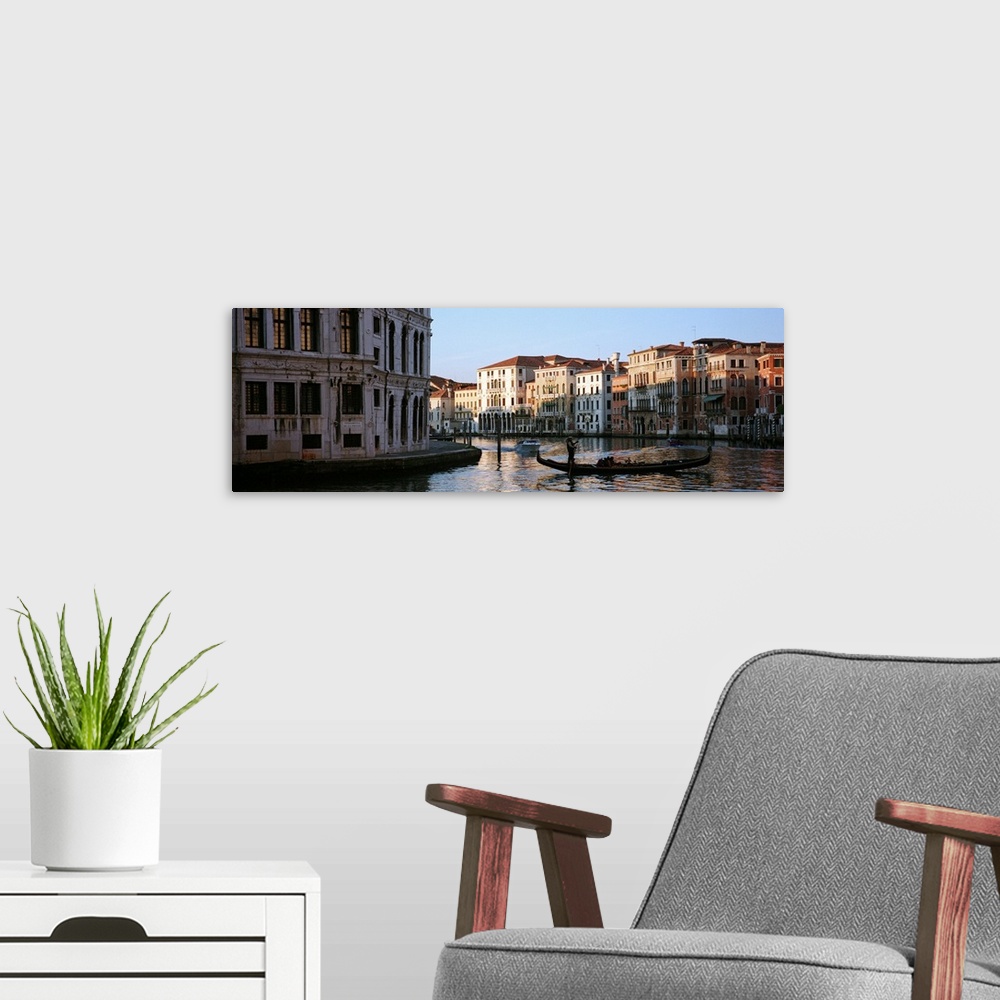 A modern room featuring Gondola in a canal, Grand Canal, Venice, Italy
