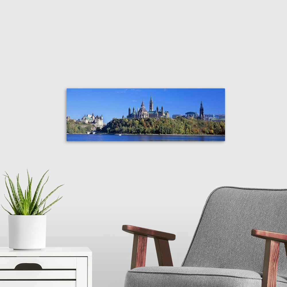 A modern room featuring Government building on a hill, Parliament Building, Parliament Hill, Ottawa, Ontario, Canada