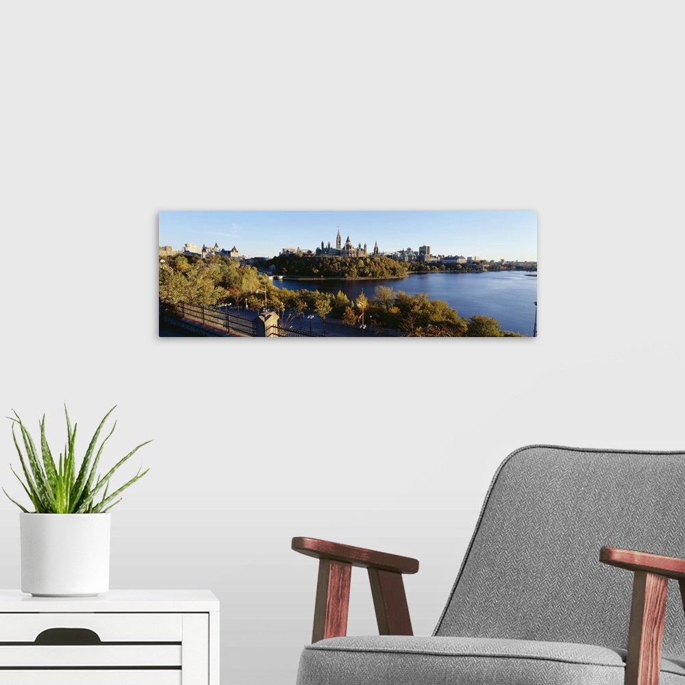 A modern room featuring Government building on a hill, Parliament Building, Parliament Hill, Ottawa, Ontario, Canada