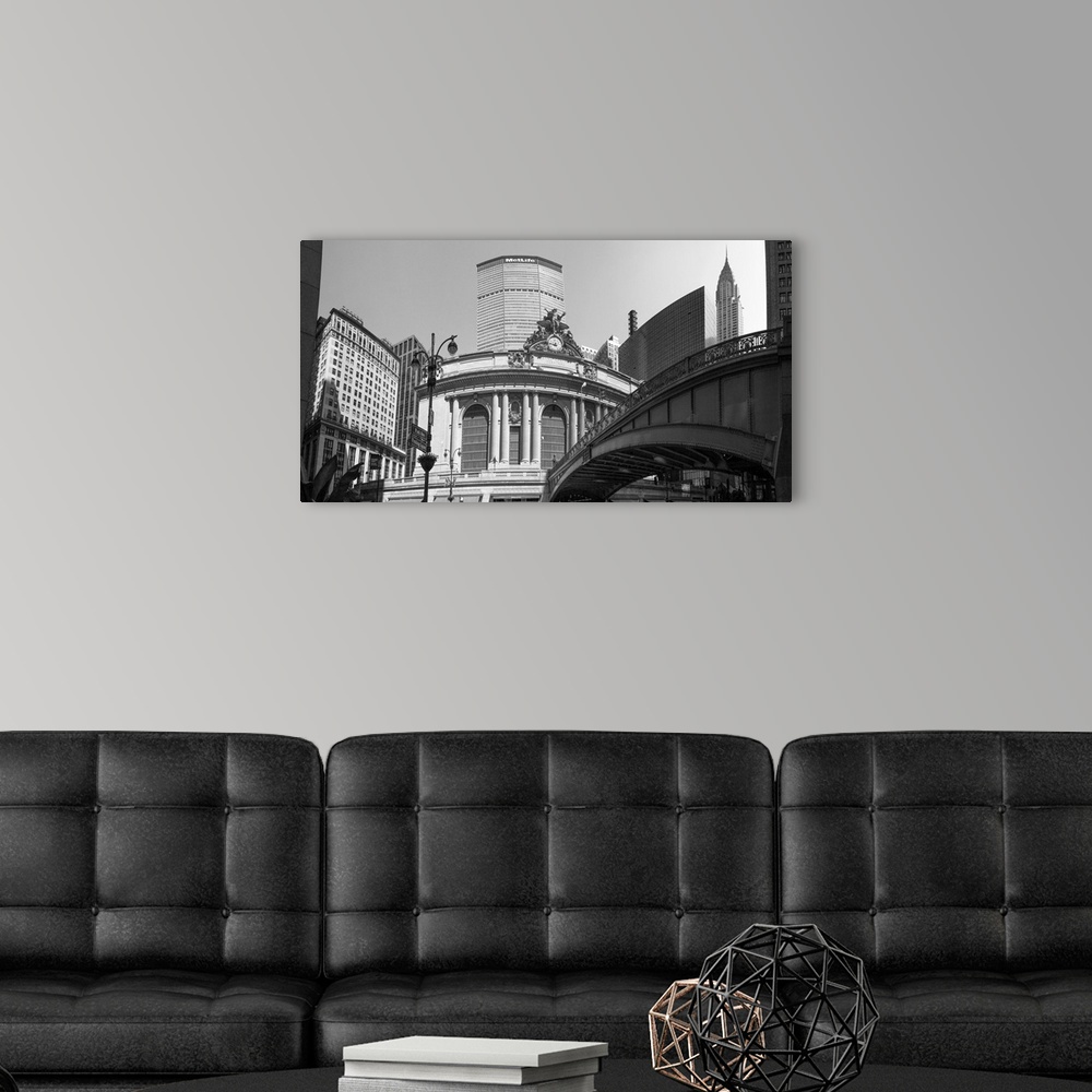 A modern room featuring Low angle view of a building with a tower in the background, Grand Central Station, Madison Avenu...