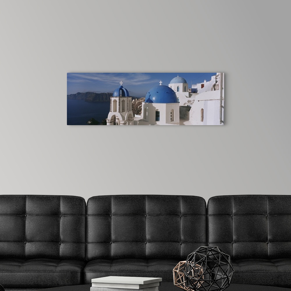 A modern room featuring Greece, Santorini, Fira, Church of Anastasis, High angle view of a Church