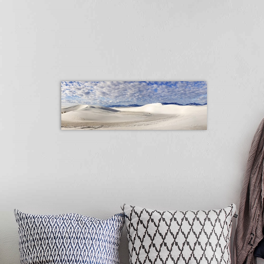 A bohemian room featuring Gypsum sand dunes in a desert, White Sands National Monument, Alamogordo, Otero County, New Mexico,