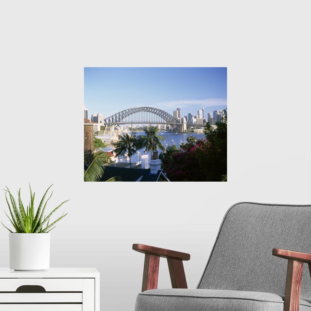A modern room featuring Harbor Tunnel Bridge Sydney Australia