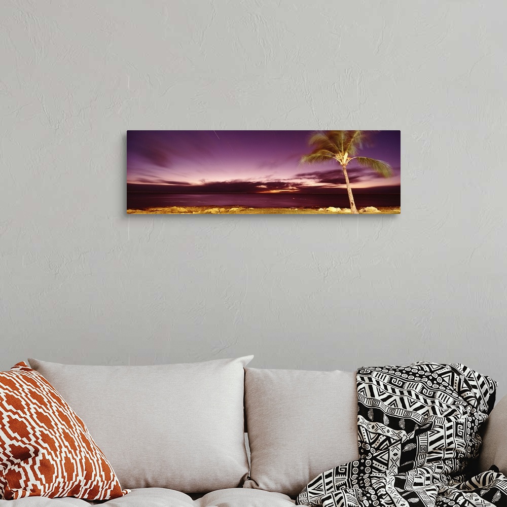 A bohemian room featuring Hawaii, Oahu, Sea in the evening