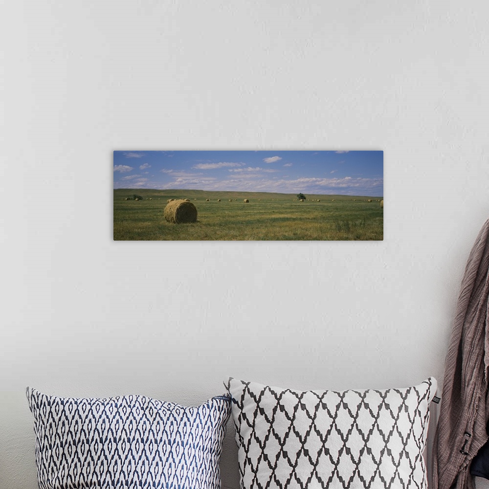 A bohemian room featuring Hay bales in a field, Sundance, Idaho