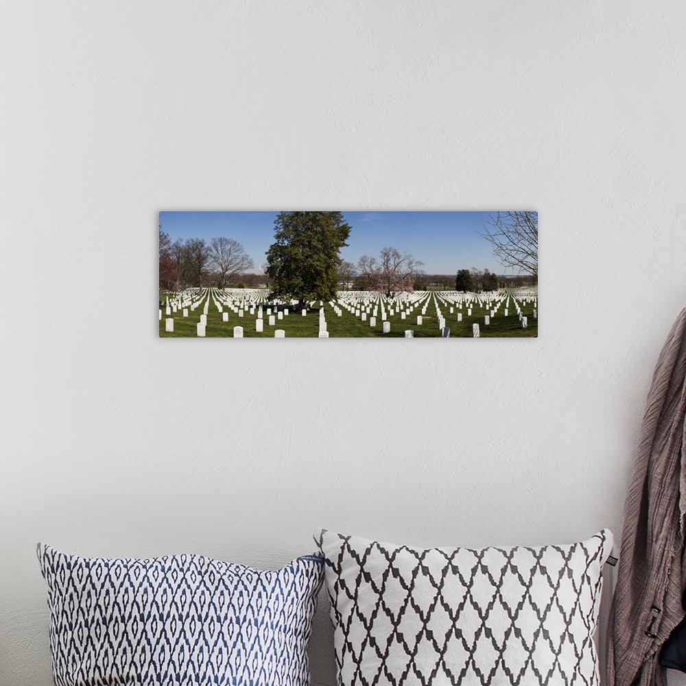 A bohemian room featuring Headstones in a cemetery, Arlington National Cemetery, Arlington, Virginia