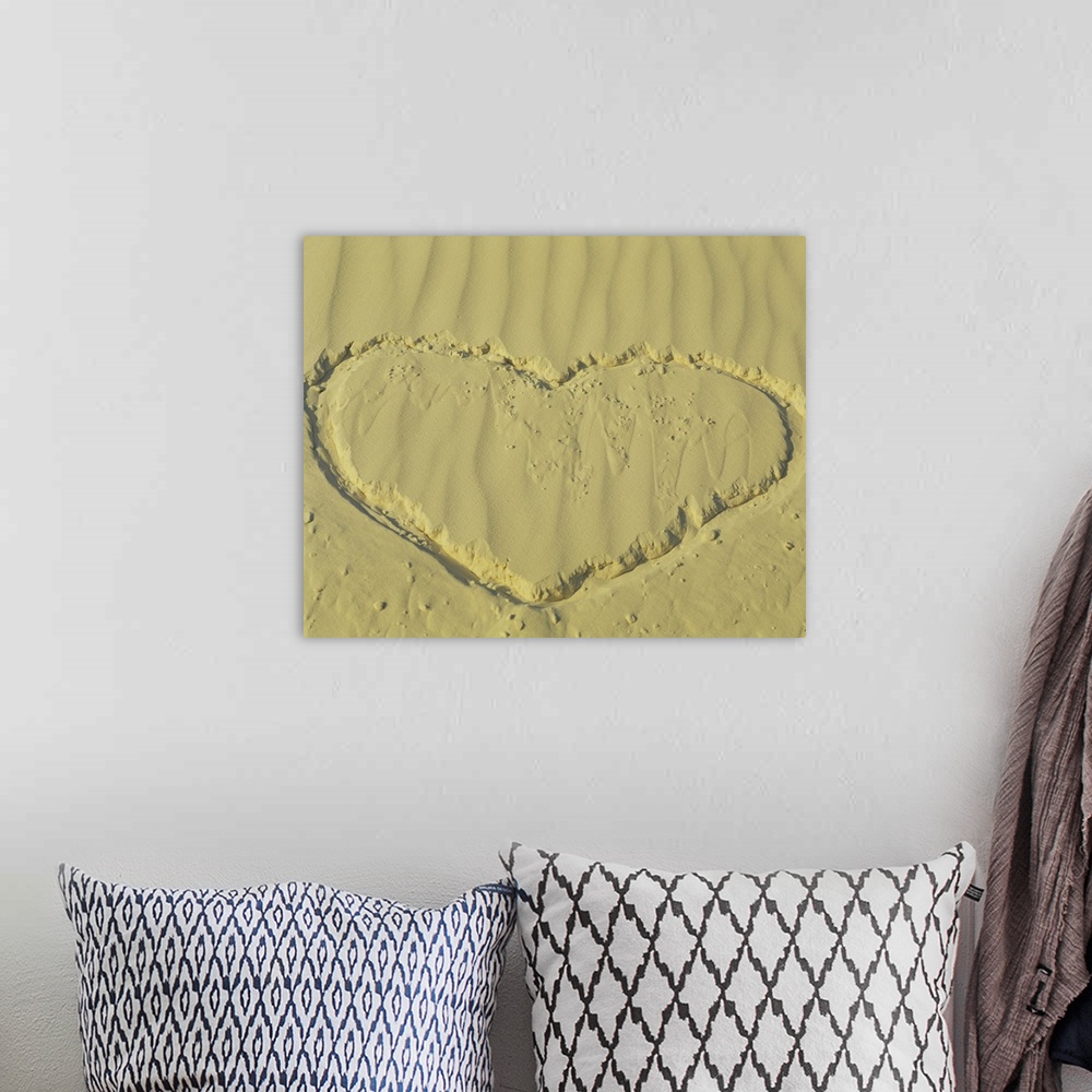 A bohemian room featuring Heart drawn in sand, Taos, Taos County, New Mexico