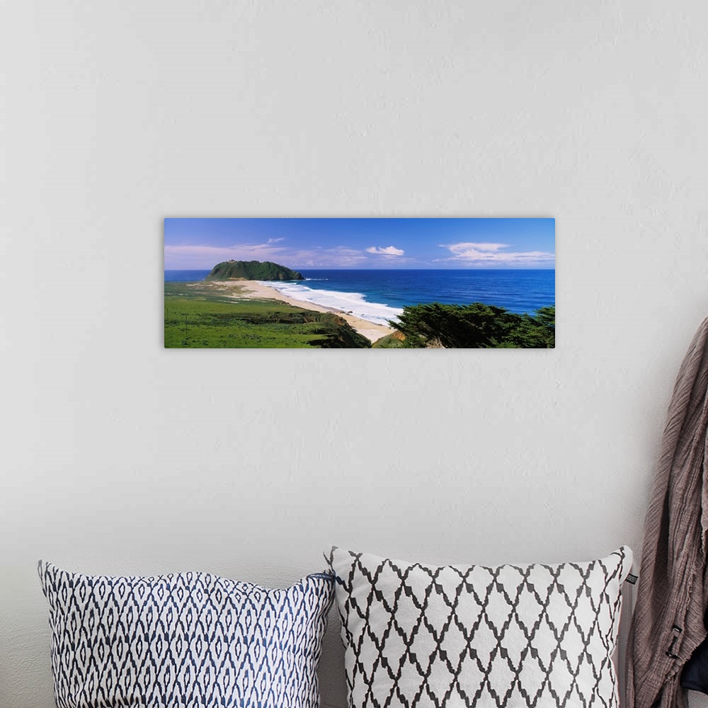 A bohemian room featuring High angle view of a beach, Big Sur, California
