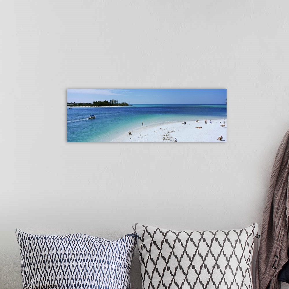 A bohemian room featuring High angle view of a beach, Coquina Beach, Anna Maria Island, Manatee, Florida