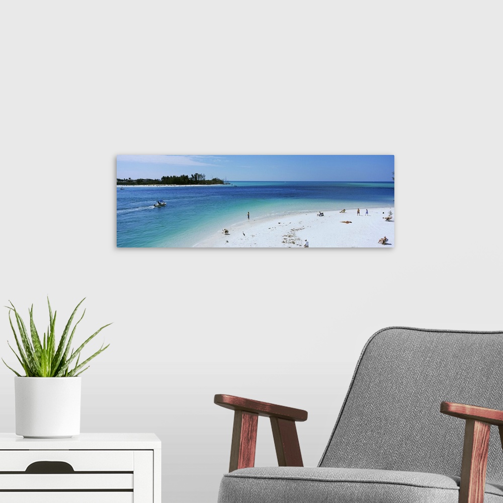 A modern room featuring High angle view of a beach, Coquina Beach, Anna Maria Island, Manatee, Florida