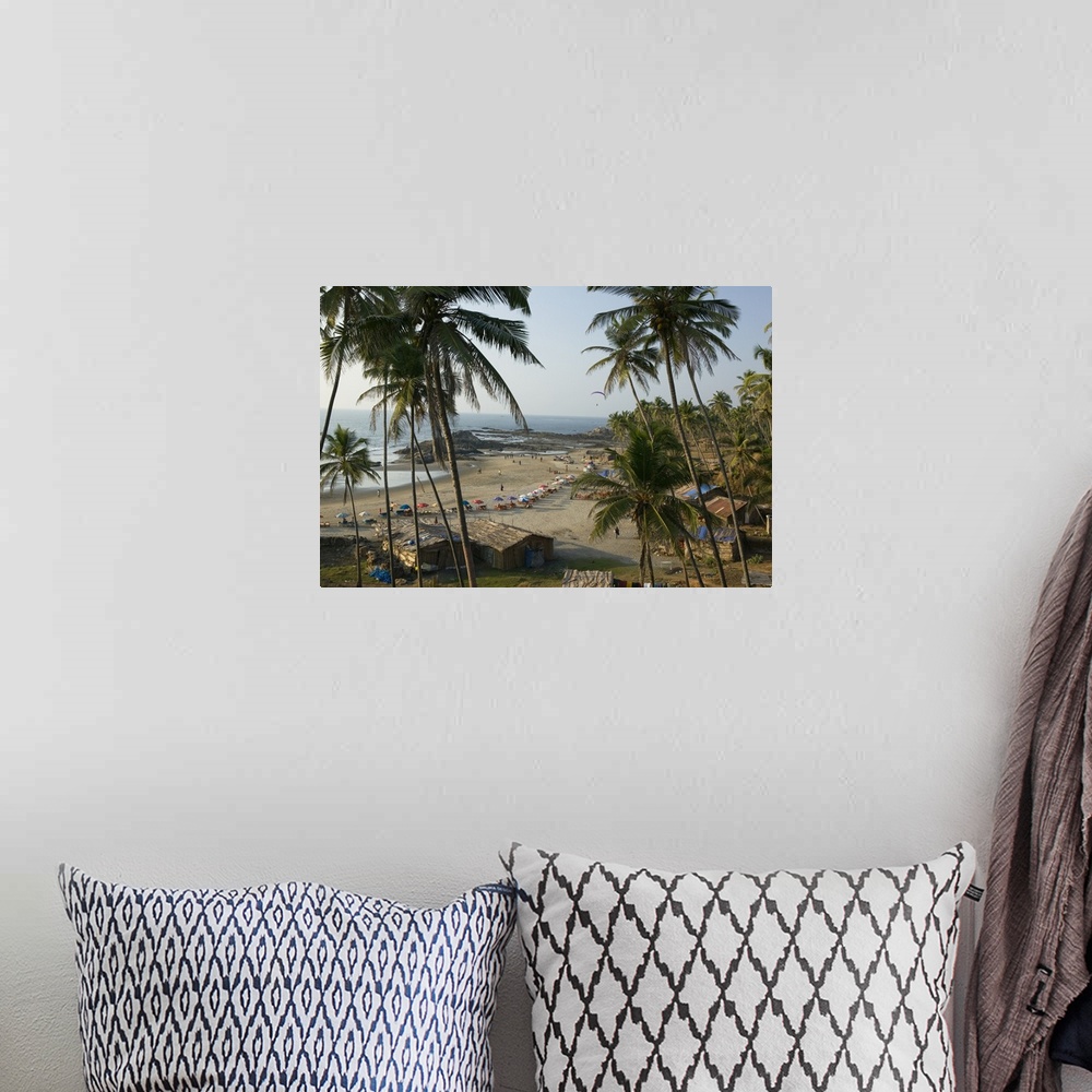 A bohemian room featuring High angle view of a beach, Vagator Beach, Goa, India
