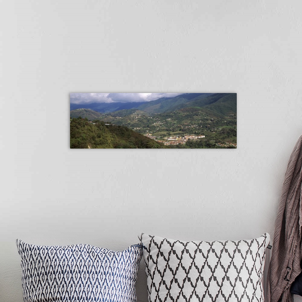A bohemian room featuring High angle view of a city Andes Merida Merida State Venezuela