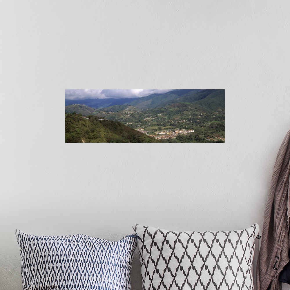 A bohemian room featuring High angle view of a city Andes Merida Merida State Venezuela