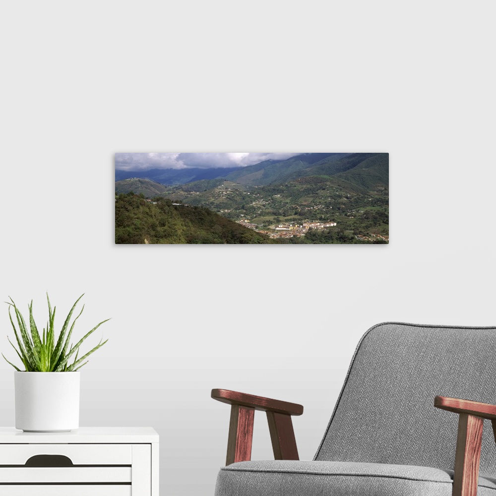 A modern room featuring High angle view of a city Andes Merida Merida State Venezuela