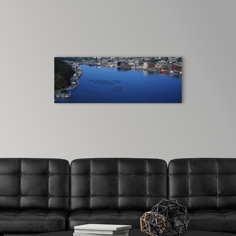A modern room featuring High Angle View Of A City At The Waterfront, Saint Johns, Newfoundland And Labrador, Canada