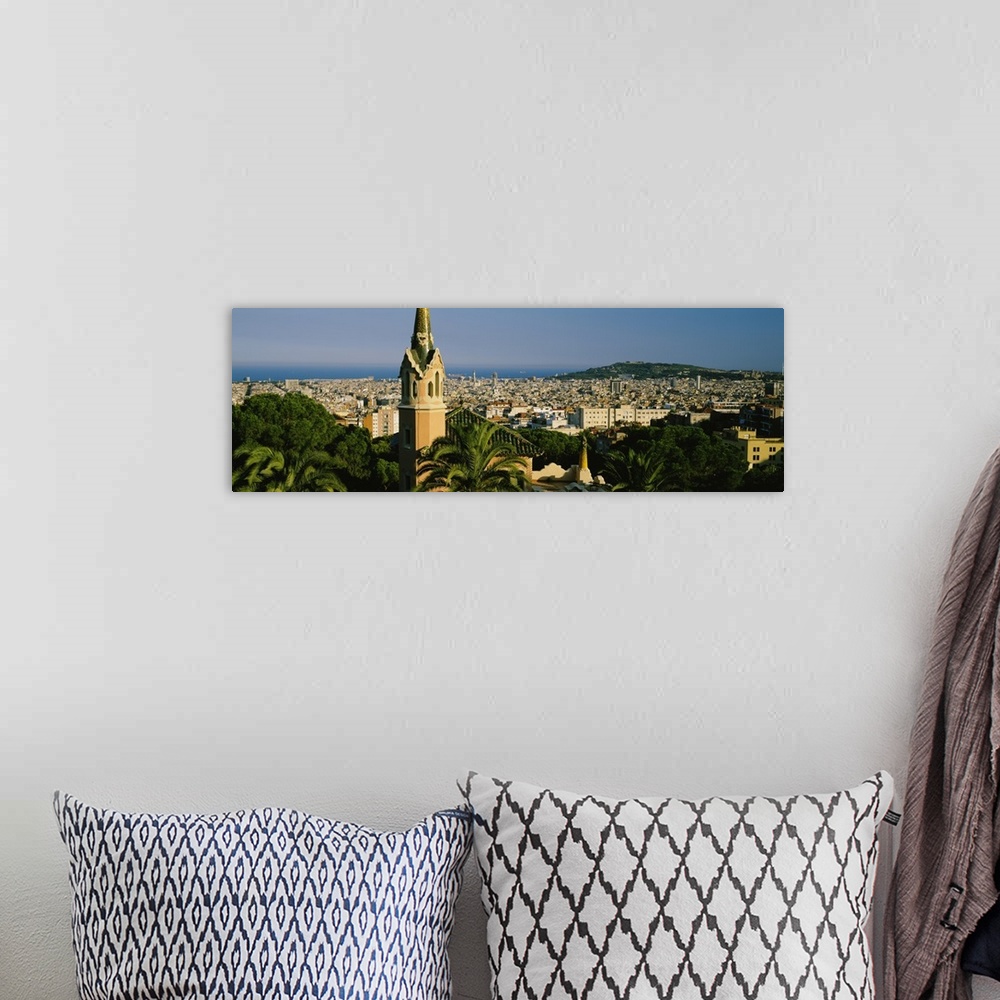 A bohemian room featuring High angle view of a city, Barcelona, Spain