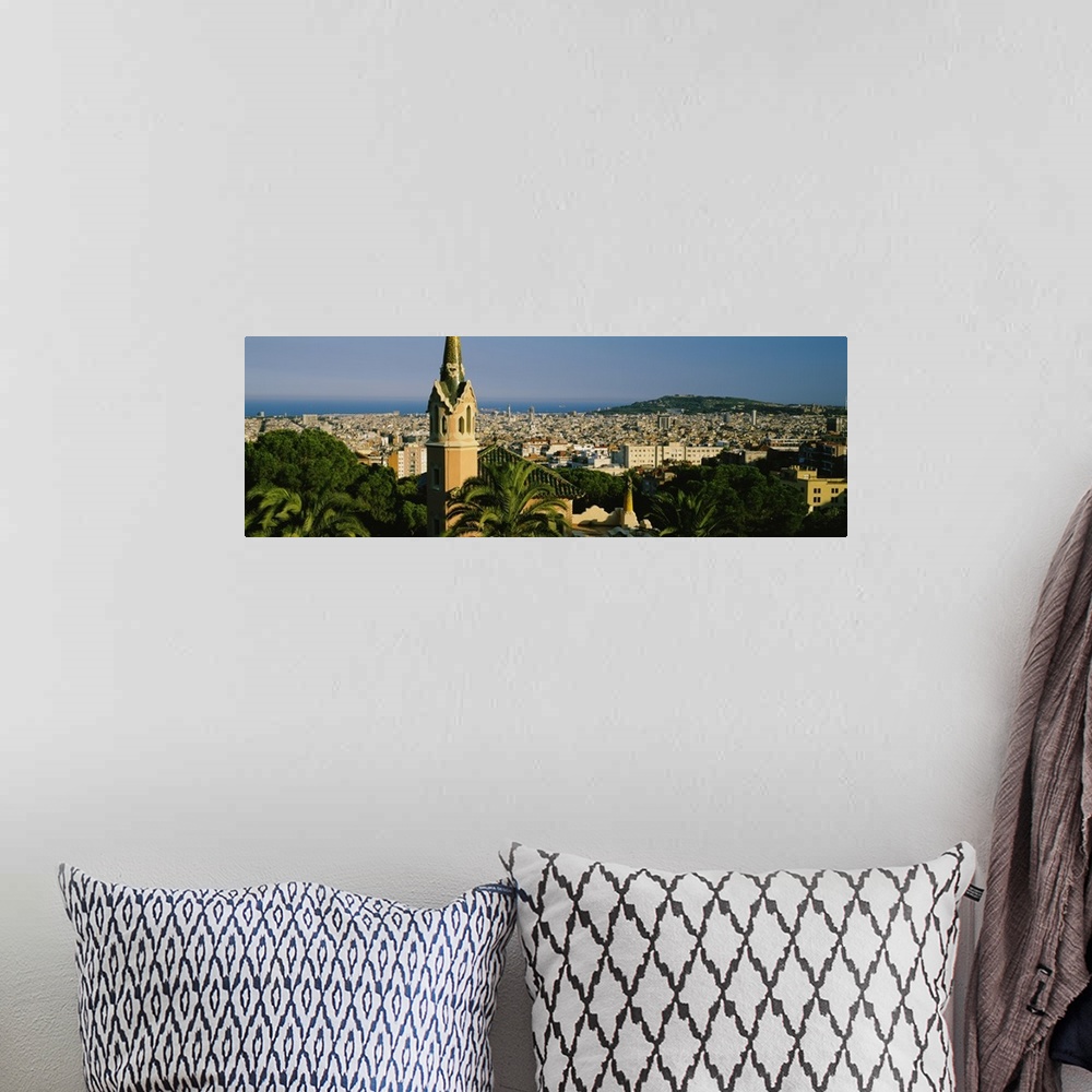 A bohemian room featuring High angle view of a city, Barcelona, Spain