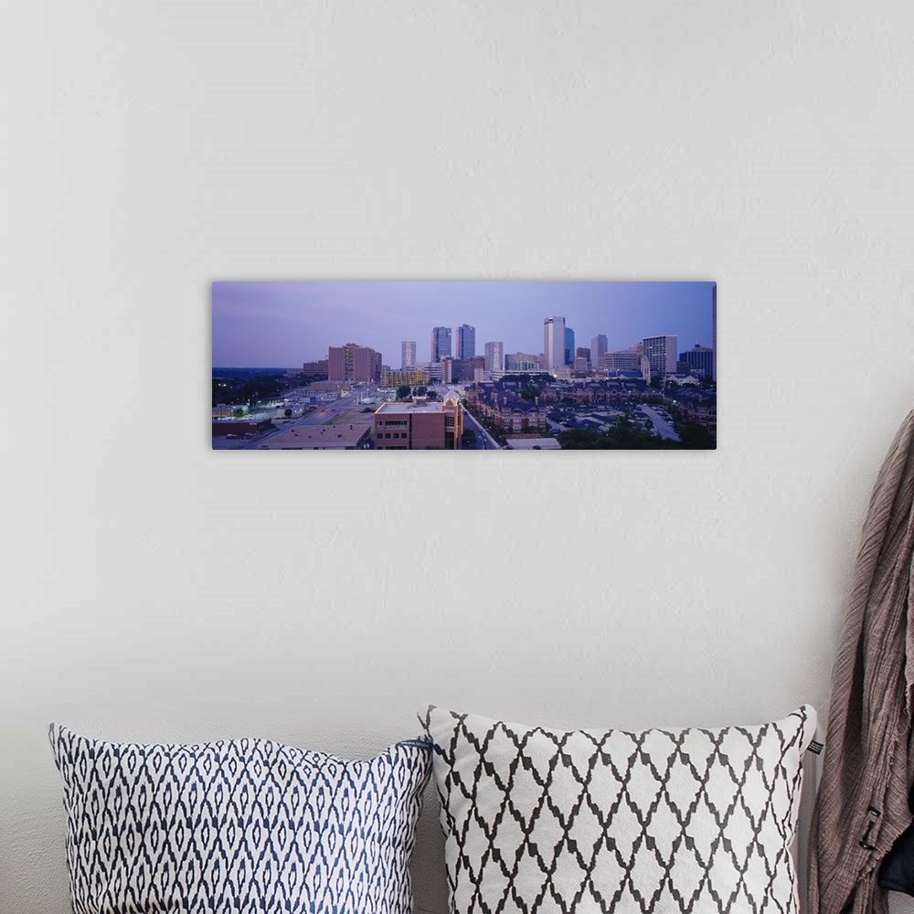A bohemian room featuring High angle view of a city, Fort Worth, Texas
