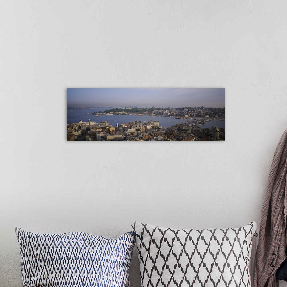 A bohemian room featuring High angle view of a city, Istanbul, Turkey