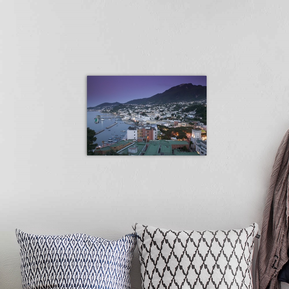 A bohemian room featuring High angle view of a city, Lacco Ameno, Ischia, Naples, Campania, Italy