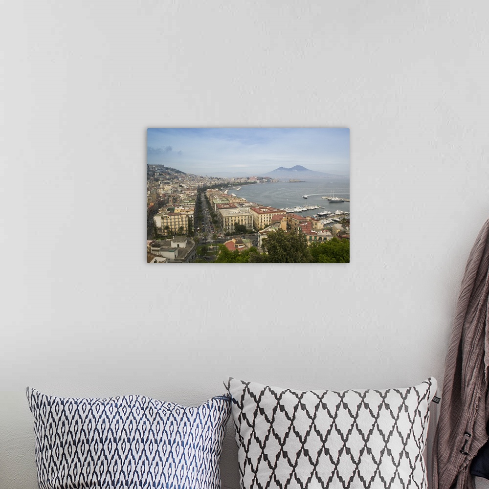 A bohemian room featuring High angle view of a city, Naples, Campania, Italy