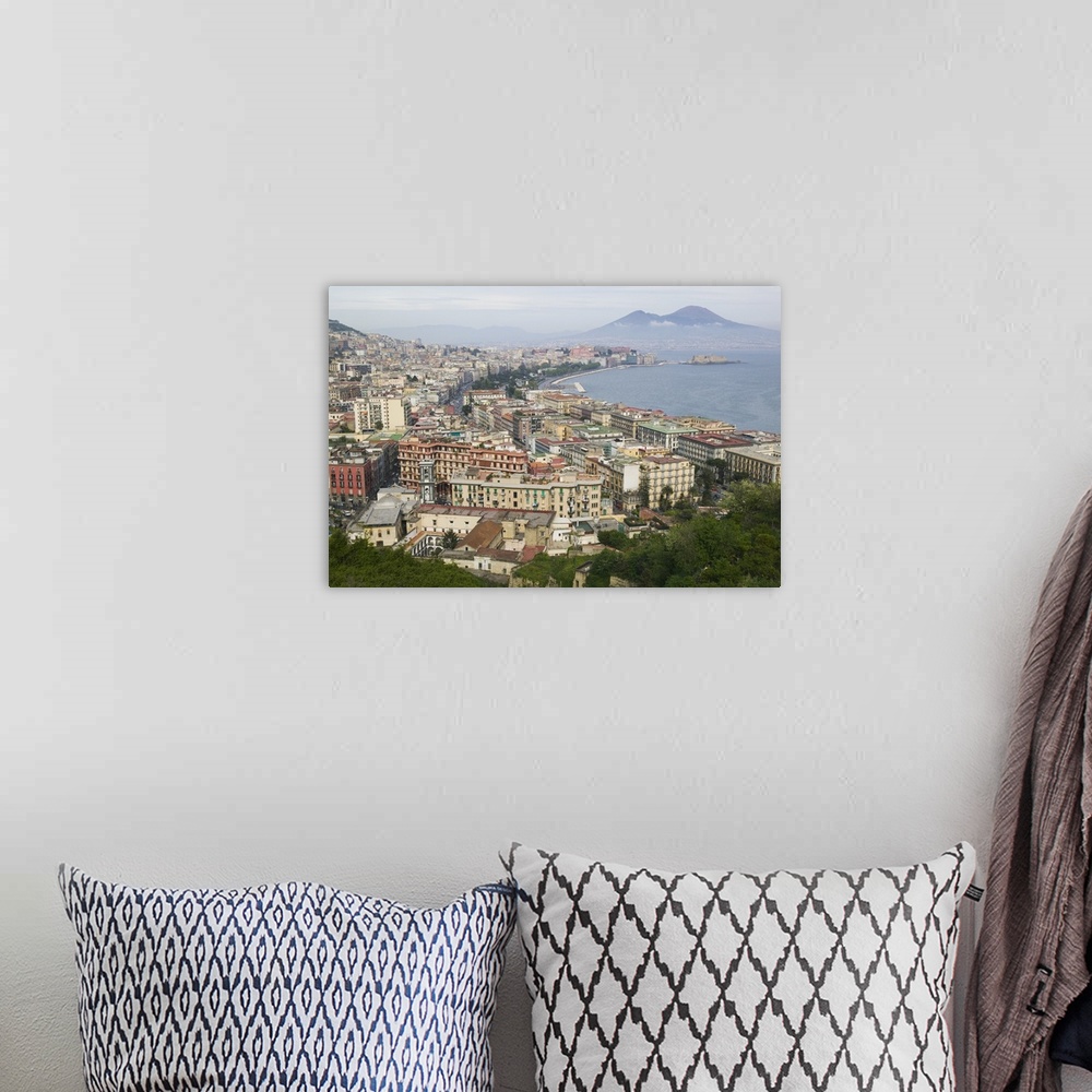 A bohemian room featuring High angle view of a city, Naples, Campania, Italy