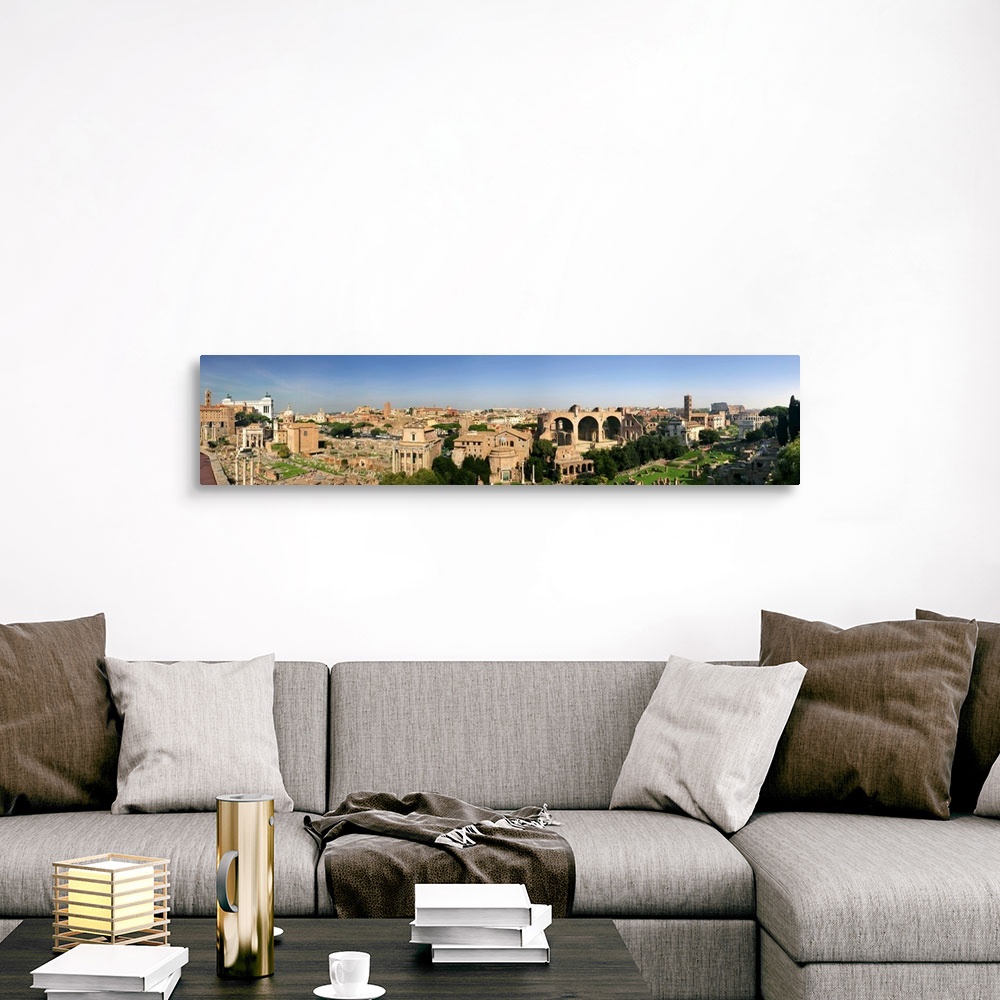 A traditional room featuring High angle view of a city, Roman Forum, Rome, Lazio, Italy