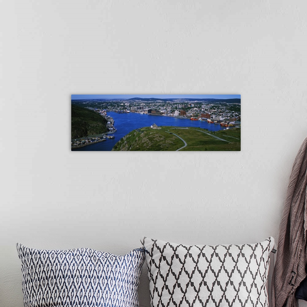A bohemian room featuring High Angle View Of A City, Signal Hill, Saint Johns, Newfoundland And Labrador, Canada