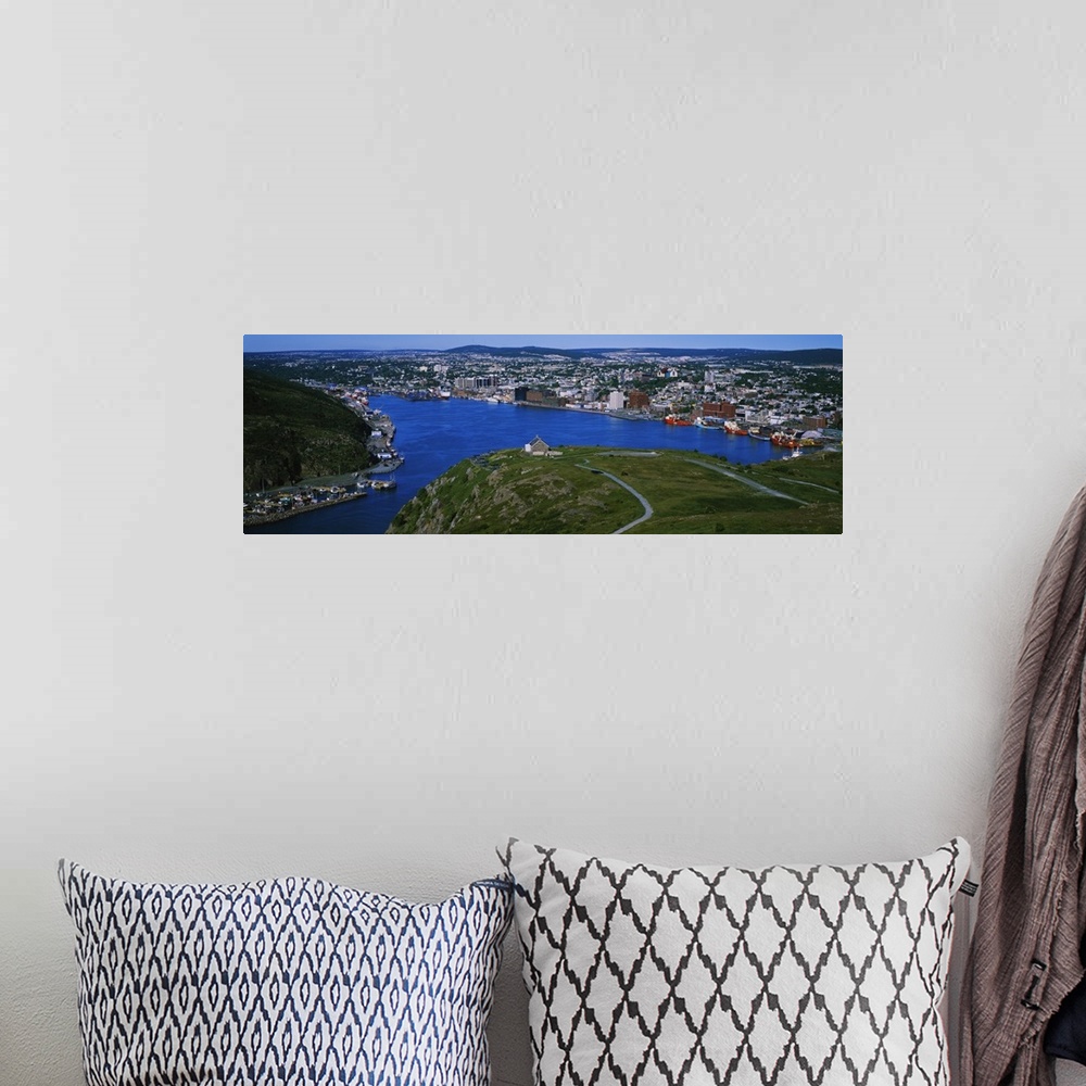 A bohemian room featuring High Angle View Of A City, Signal Hill, Saint Johns, Newfoundland And Labrador, Canada