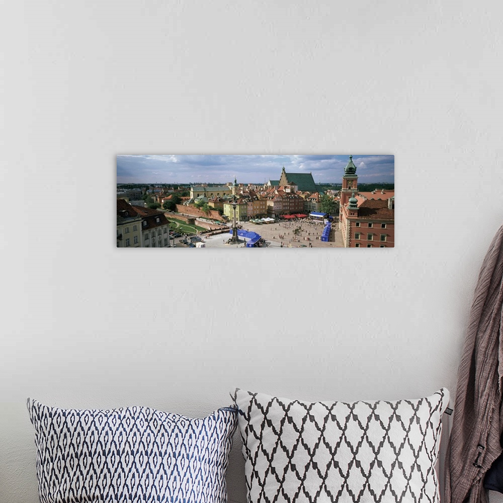 A bohemian room featuring High angle view of a city, Warsaw, Poland