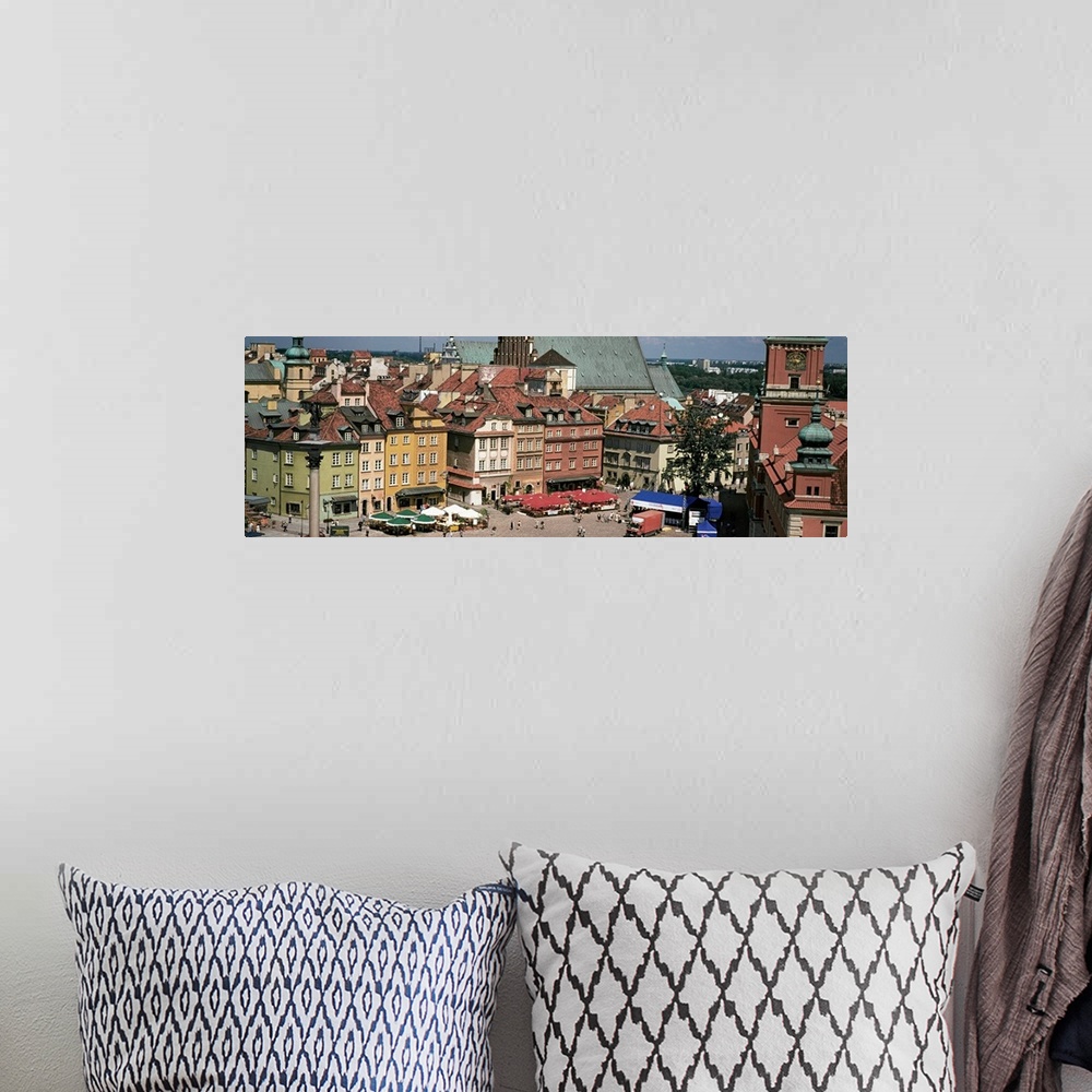 A bohemian room featuring High angle view of a city, Warsaw, Poland