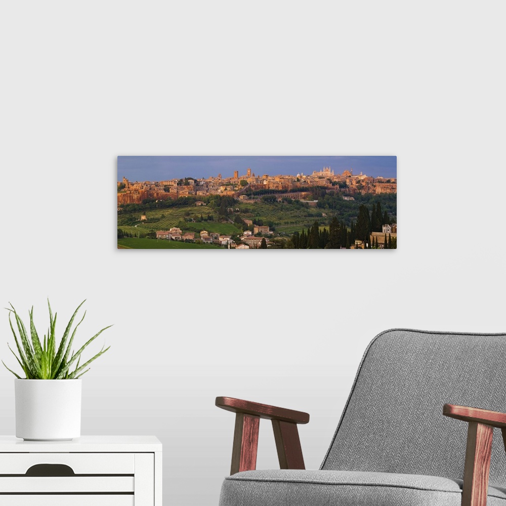 A modern room featuring High angle view of a cityscape Orvieto Umbria Italy