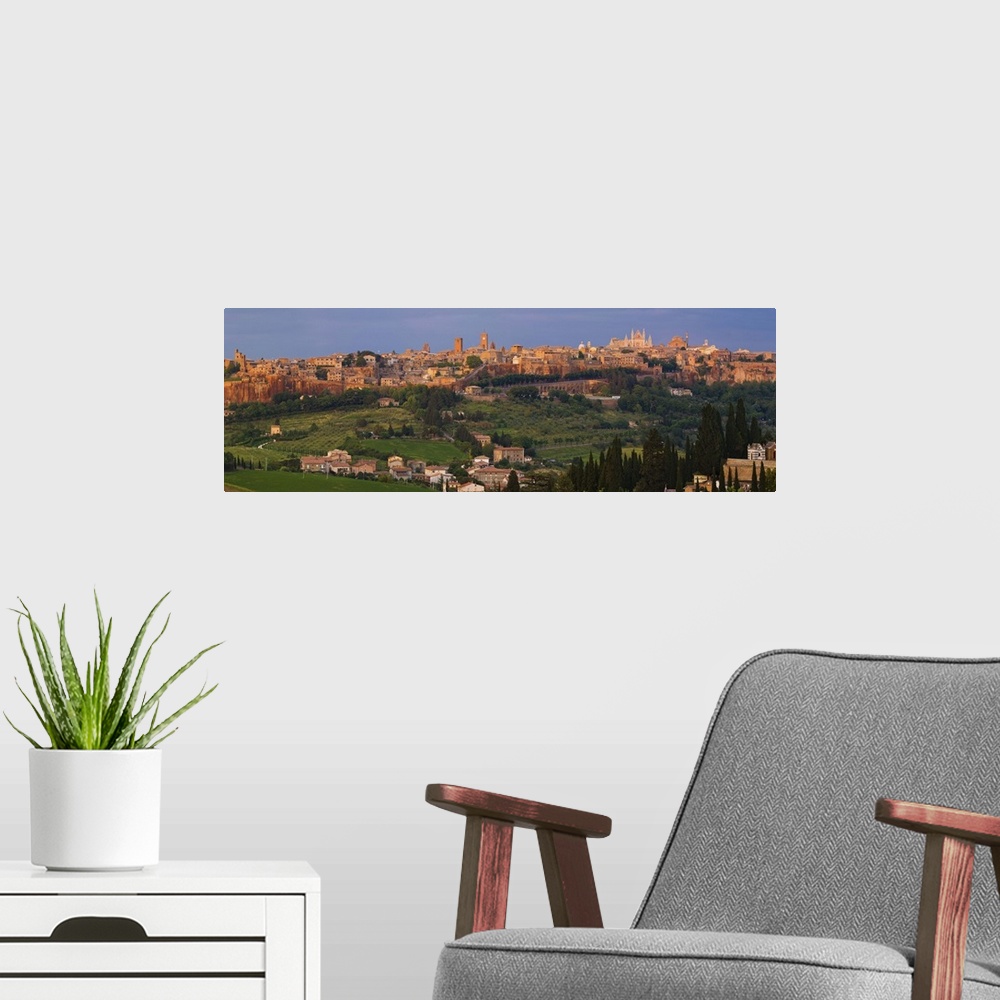 A modern room featuring High angle view of a cityscape Orvieto Umbria Italy