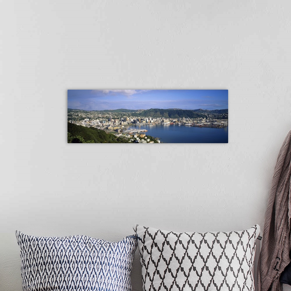A bohemian room featuring High angle view of a cityscape, Wellington, New Zealand
