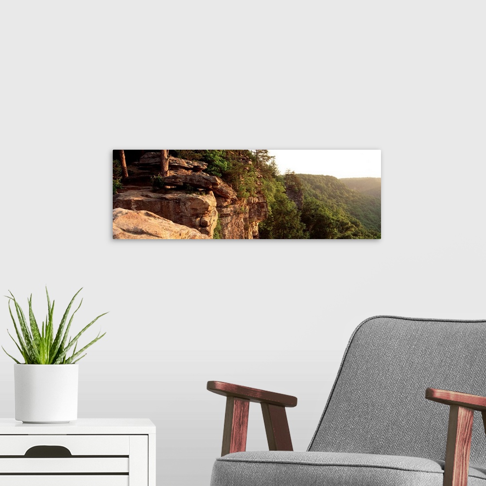 A modern room featuring High angle view of a cliff, Creek Falls State Park, Tennessee