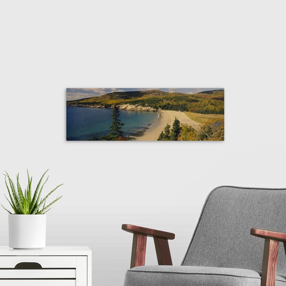 A modern room featuring High angle view of a coastline, Acadia National Park, Hancock County, Maine