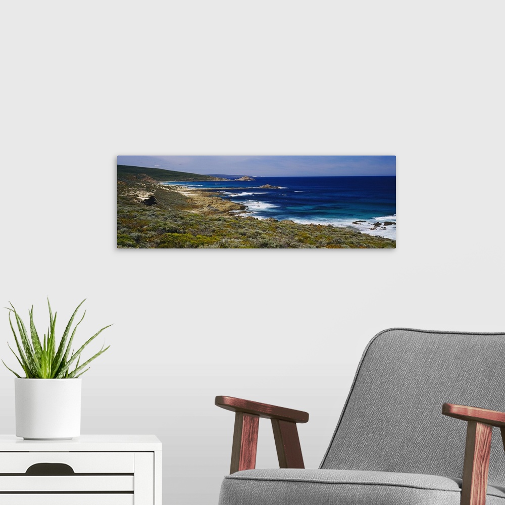 A modern room featuring High angle view of a coastline, Australia