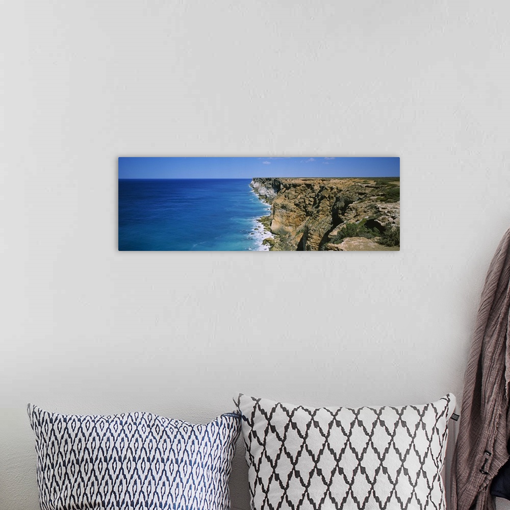 A bohemian room featuring High angle view of a coastline, Bunda Cliffs, Nullarbor Plain, Australia