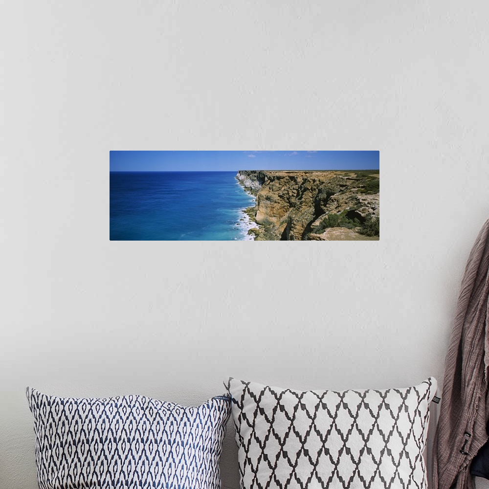A bohemian room featuring High angle view of a coastline, Bunda Cliffs, Nullarbor Plain, Australia