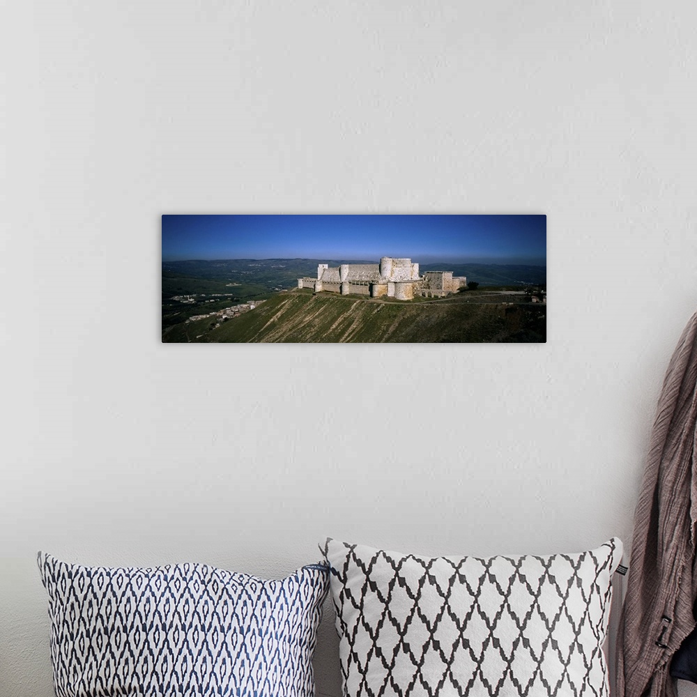 A bohemian room featuring High angle view of a fort, Crac Des Chevaliers Fortress, Crac Des Chevaliers, Syria