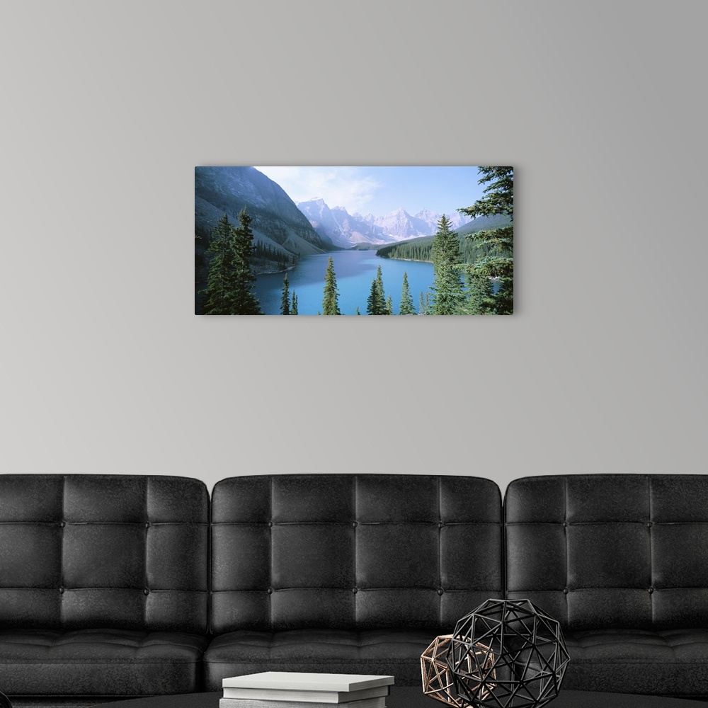 A modern room featuring High angle view of a lake, Moraine Lake, Banff National Park, Canada