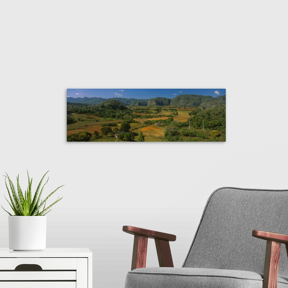 A modern room featuring High angle view of a landscape, Valle De Vinales, Pinar Del Rio, Cuba