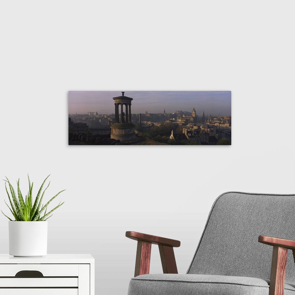 A modern room featuring High angle view of a monument in a city, Edinburgh, Scotland