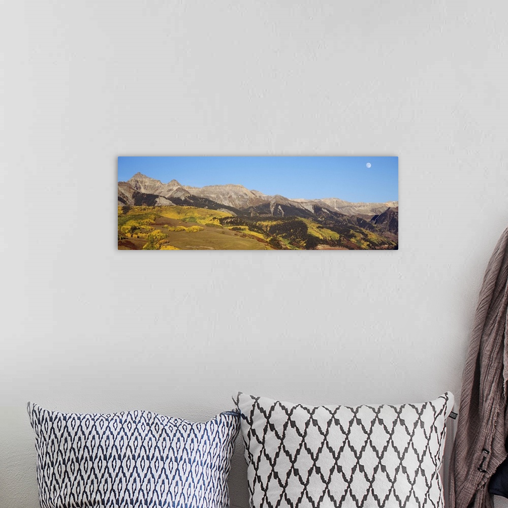 A bohemian room featuring High angle view of a mountain range, Colorado