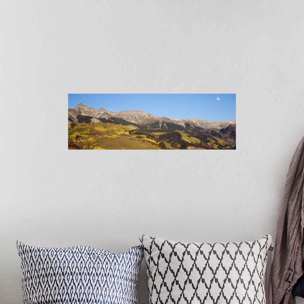 A bohemian room featuring High angle view of a mountain range, Colorado