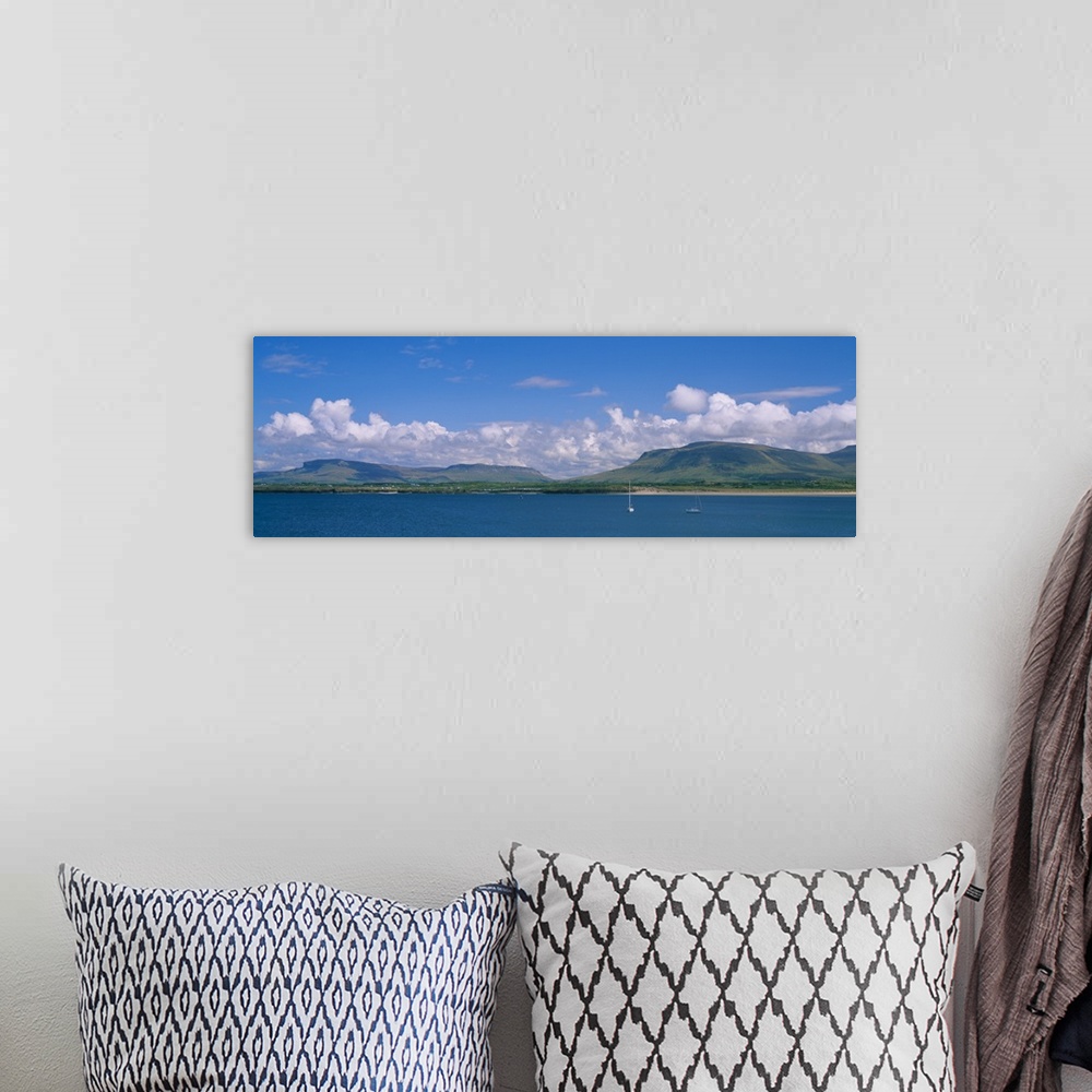 A bohemian room featuring High angle view of a sailboat, Donegal Bay, Republic of Ireland