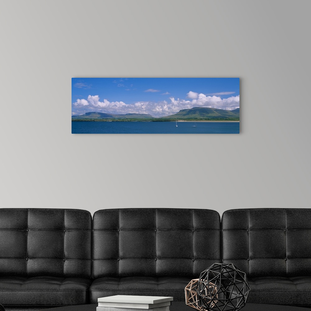 A modern room featuring High angle view of a sailboat, Donegal Bay, Republic of Ireland